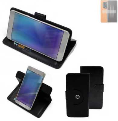 360° Schutzhülle für Honor Magic5 Ultimate Wallet Case Universal schwarz Kuns