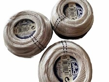 NEW OLD STOCK LOT OF 3 DMC Ecru 100 Crochet Cotton 50 grams/skein