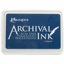 Ranger AIP31444 Ink Pad Cobalt Archival Dye Permanent Waterproof, Multicolor