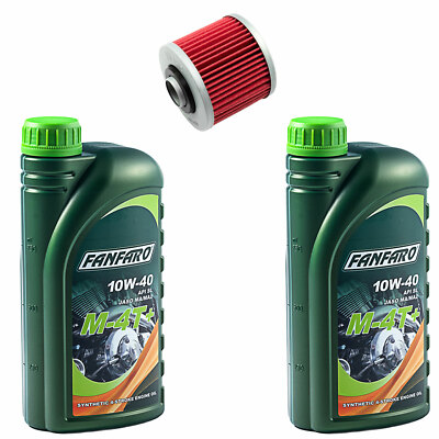 Motoröl 10W40 Set 2 Liter + Ölfilter HF145 für Yamaha YFM 700 YFM700 2006-2014