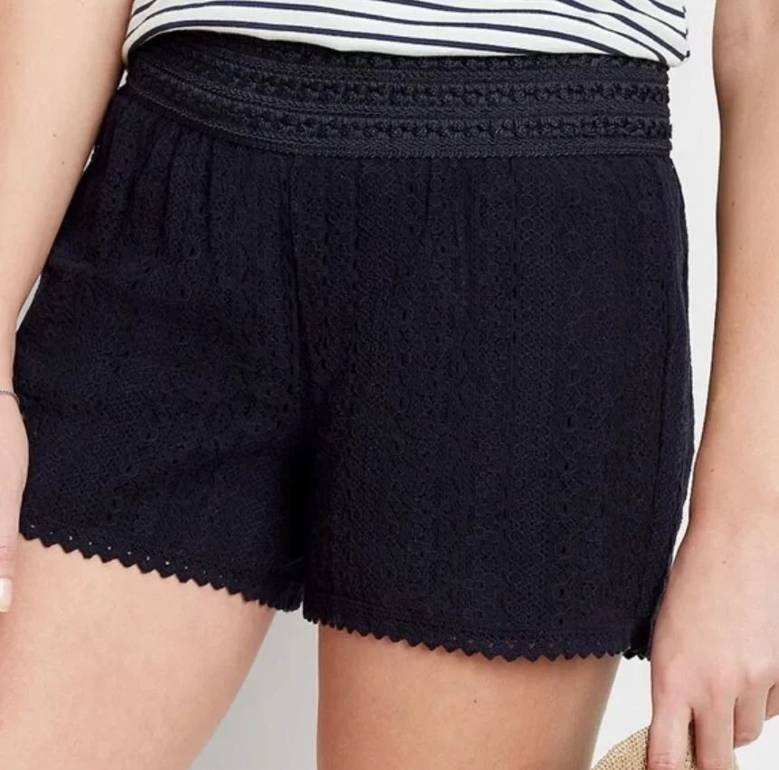 Maurices Crochet Lace Shorts Womens Size XS Black - Изображение 2 из 4