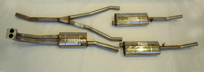 Triumph TR4A Edelstahl Doppelauspuff Glocke Qualitätsanlage trshop.co.uk