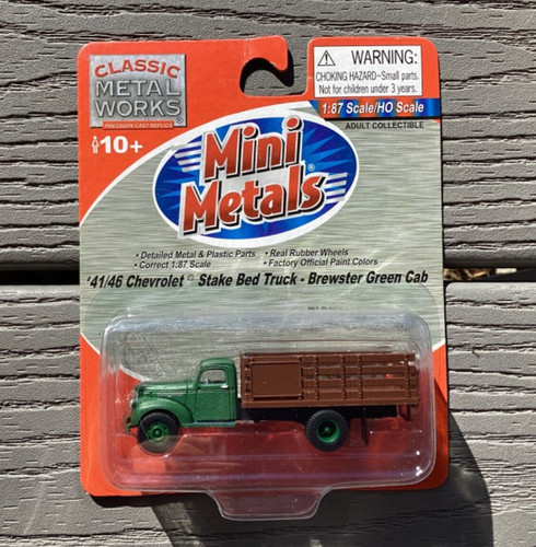 CLASSIC METAL WORKS 1/87 HO 41/46 CHEVROLET GREEN CAB STAKE BED TRUCK 30338 F/S | Zustand: New