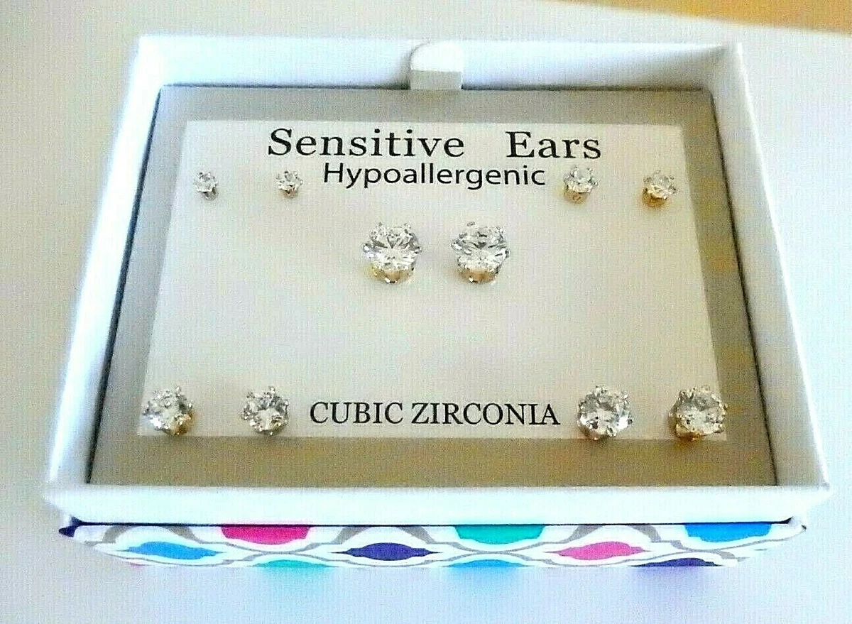 Hypoallergenic cubic on sale zirconia stud earrings