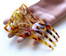 Vintage faux tortoise hair comb - NO US IMPORT FEES
