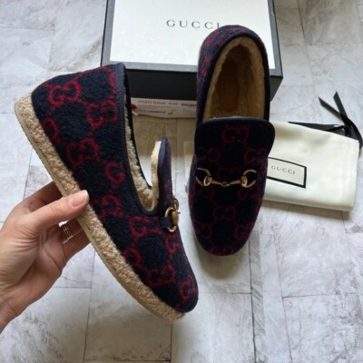 Gucci Wool Slippers ll09566_gucci_beigen_monogram_  main image 4