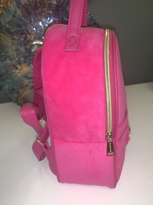 Juicy Couture HTF RARE Velour Raspberry Tart Pink Backpack 