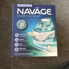 New Navage Saline Nasal Irrigation Powered Suction Relief from Sinus Congestion!