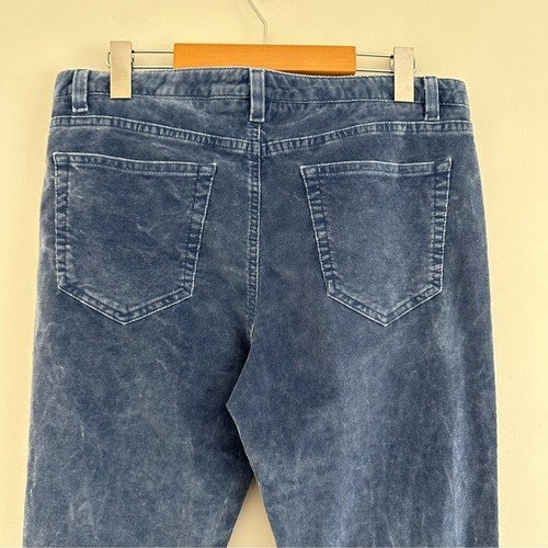 Theory Sineli Bristle Corduroy Blue Flare Pants Size 10 Y2K - Picture 7 of 12