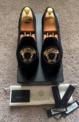 versace velvet slippers