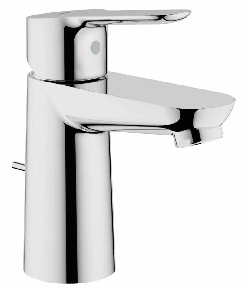 GROHE BauEdge DN 15 S Einhand-Waschtischarmatur mit Kunststoff-Zugstange - Chrom (23328000)