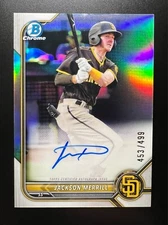 2022 Jackson Merrill Bowman Chrome 1st Rookie Auto Refractor /499 CPA-JME *READ*