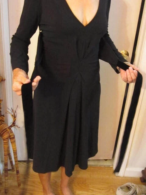 Abito Valentino Roma nero finto involucro