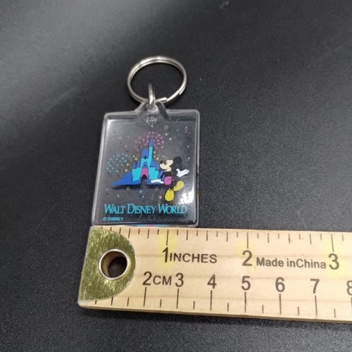 Walt Disney World Cinderella Castle Mickey Mouse Fireworks Clear Keychain - Picture 6 of 6