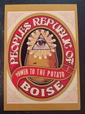 art postcard People's Republic of Boise Idaho ID Power to the Potato funny