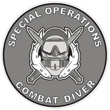 Special Forces Combat Diver Bumper Sticker Military Vinyl Soldier 5"