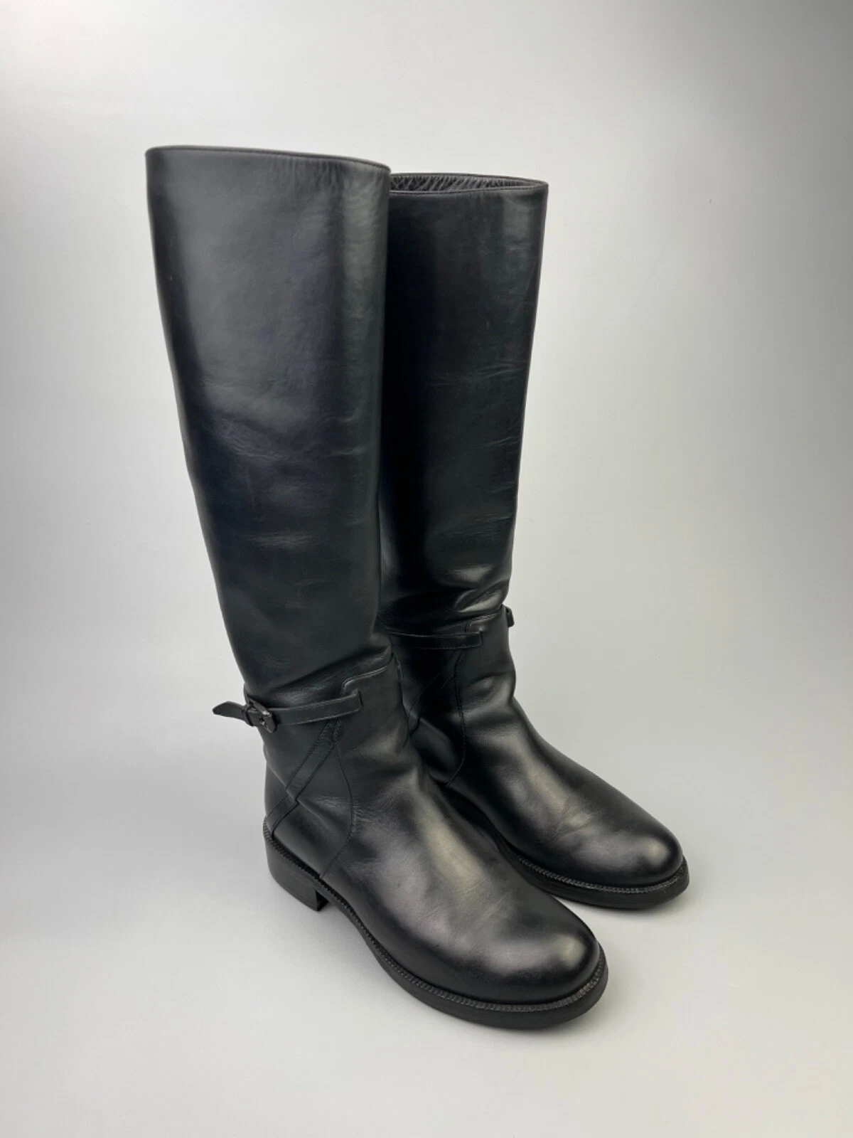 Stivali al ginocchio in pelle Bottega Veneta neri da donna taglia 36 5