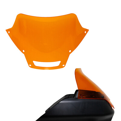 #ad 7quot; Orange Windscreen Wind Deflectors Windshield for Harley Softail Low Rider ST $79.95