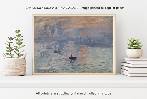 Art poster Monet Impression Sunrise fine art print wall art vintage style - Picture 4 of 7