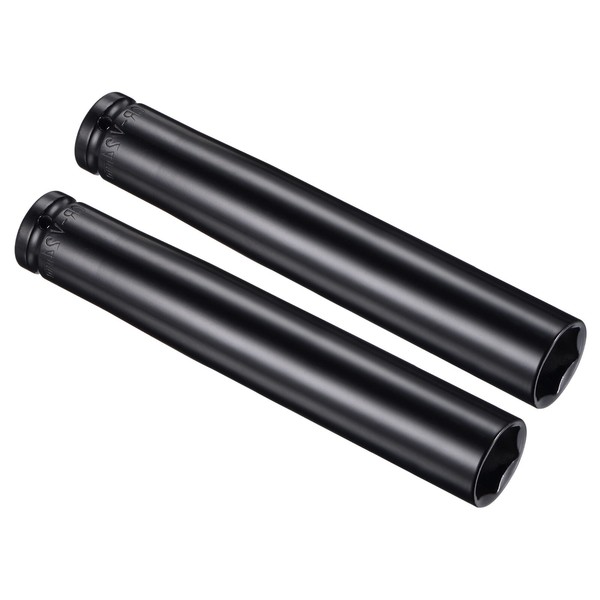 "1/2\" Antrieb X 24Mm X 8\" Tiefschlag-SteckschlüSseleinsatz CR-V 6-Punkt,2 Stk"-image