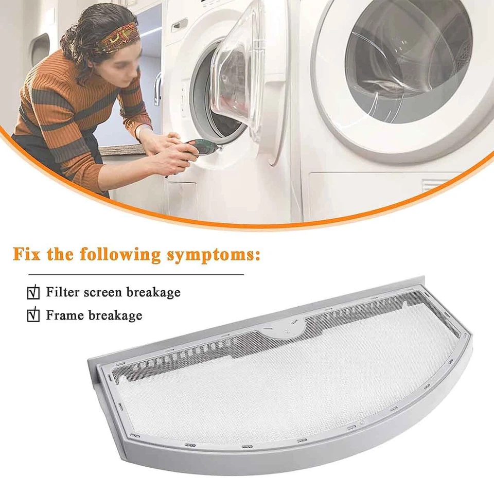 Filtro de pelusa secadora para GE GTD33EASK0WW GTD33GASK0WW GTD33PASK0WW GTD42EASJ0WW Foto 3 de 4