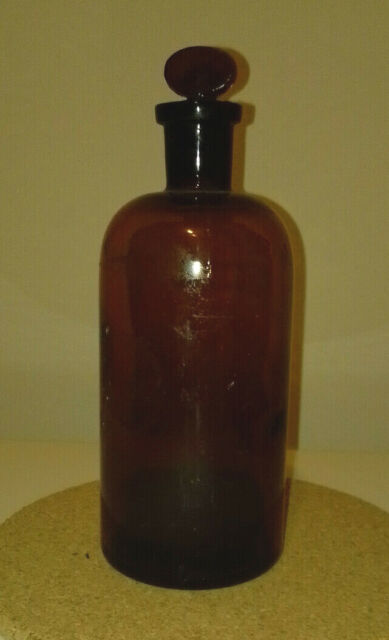 Brown Reagent Bottle with Stopper (16 oz)