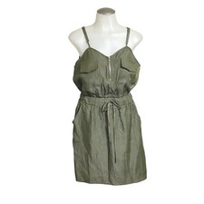 Cozy Co By Cozy Casual.Women Pocket Green Oliva Dress Size S 23.00 