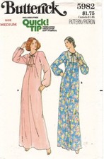 1970's VTG Butterick Misses' Caftan Pattern 5982 Size Medium UNCUT