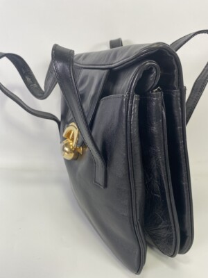 Sac à Main Alexander Vintage En Cuir Noir - Porté épaule, Très Bon état