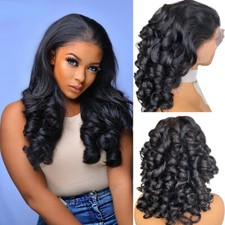13x4 Lace Frontal Human Hair Wigs Brazilian Remy Loose Wave Wig 20''