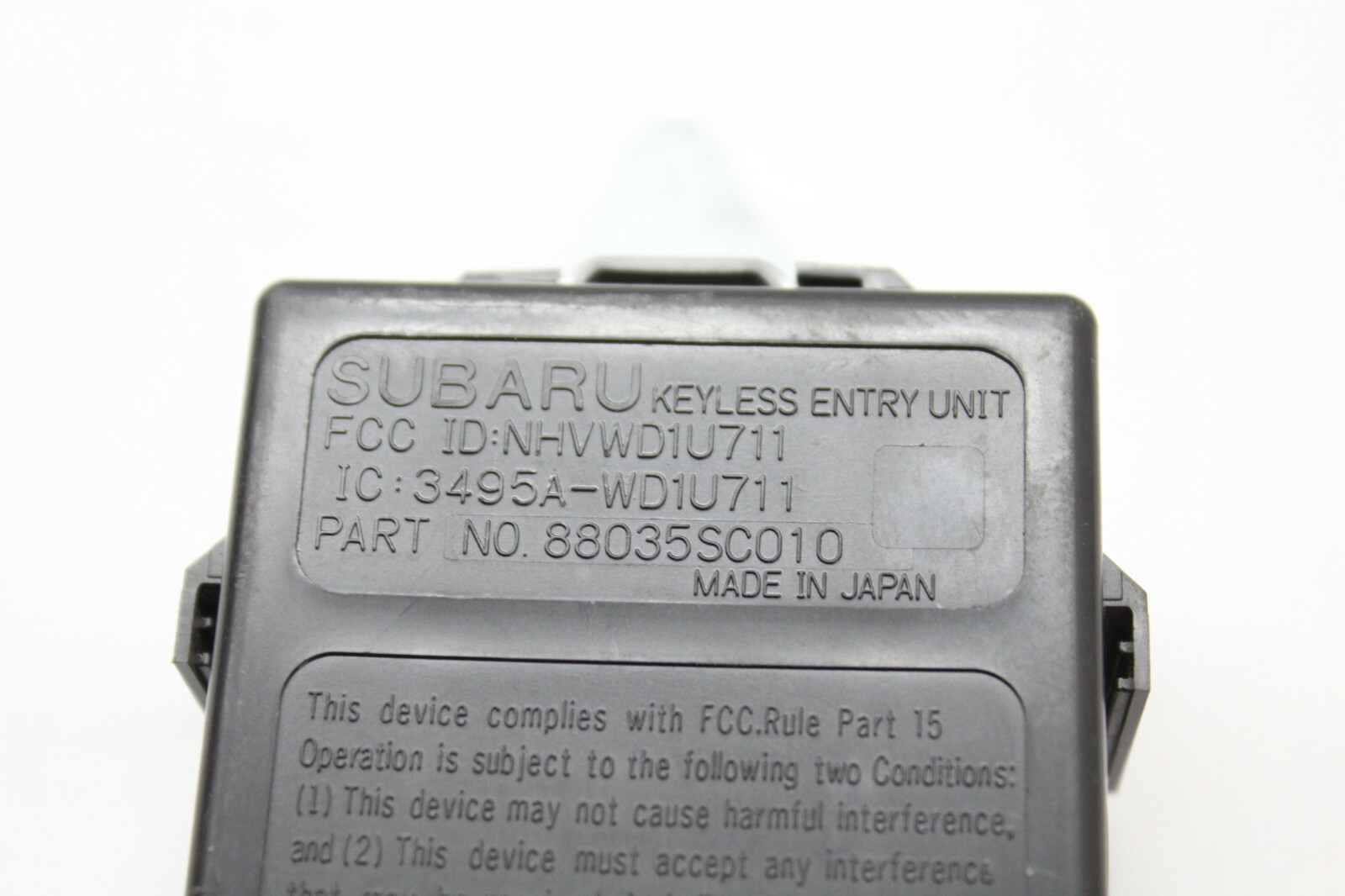 2010 SUBARU FORESTER KEYLESS ENTRY CONTROL MODULE UNIT 88035SC010 OEM