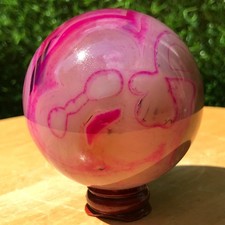 380G Rare Red Agate Geode Ball Crystal Sphere Specimen Energy Healing Reiki