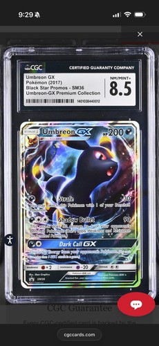 Umbreon-GX graded CGC 8.5 for sale on eBay