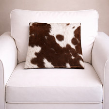 100% Natural Cowhide Pillow Cushion Cover Home Decorative 15"x15" Leather 53