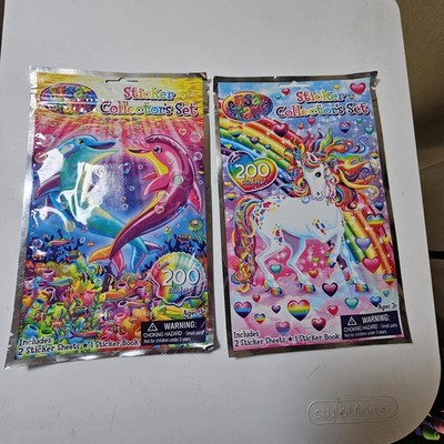 Lot Of 2 Lisa Frank Sticker Collector Sets Sealed Unicorn Dolphin 200+