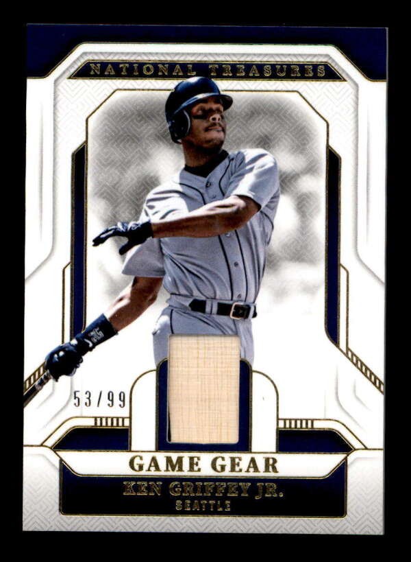 KEN GRIFFEY JR 2025 NATIONAL TREASURES GAME GEAR BAT RELIC #53/99