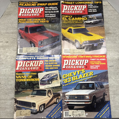 Pickup Van & 4WD Magazine January-December 1983. Complete Year 12 Magazines. GUC
