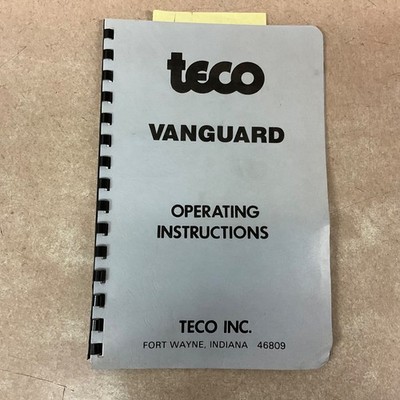 Teco V6 & V7 VANGUARD OPERATION MANUAL OPERATOR GUIDE BOOM BUCKET TRUCK CRANE