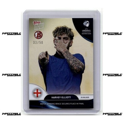 2025 Topps Now Euro U-21 - Gold #10 Harvey Elliott Rookie /50 Match-Winner