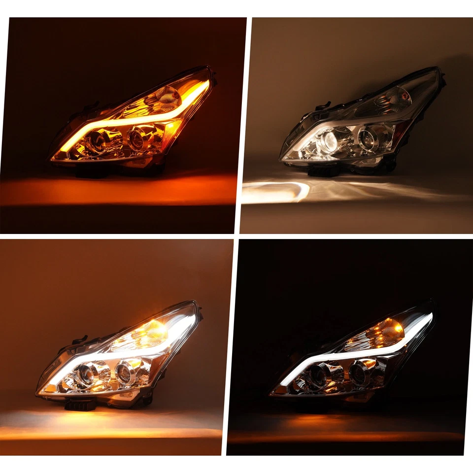 For Infiniti G25/G37/Q40 Sedan 4-Door 2010-13 15 Clear LED Projector Headlights - Image 2 of 4