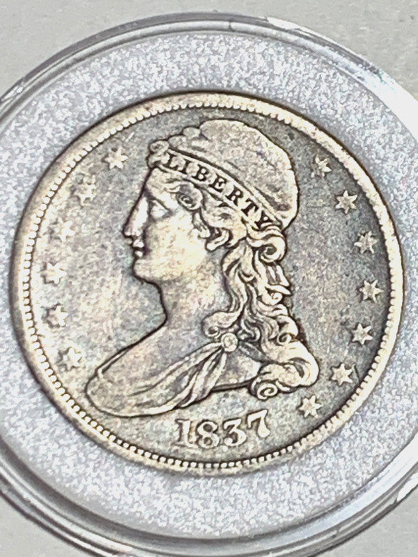 1837 CAPPED BUST SILVER HALF DOLLAR