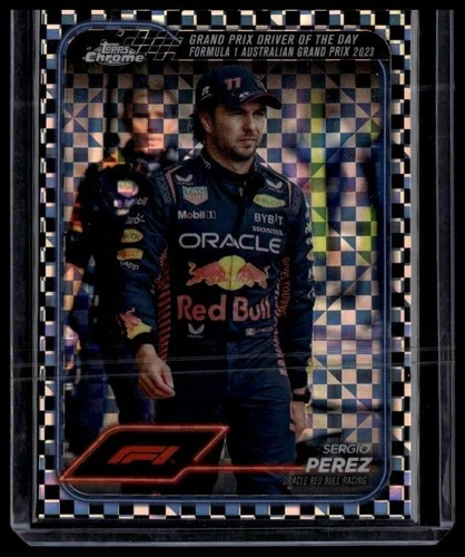 2024 Topps Chrome Formula 1 #161 Sergio Perez Checker Flag Refractors