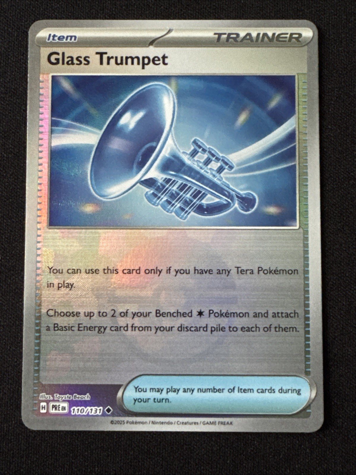 Glass Trumpet 110/131 Poke Ball Prismatic Evolutions PRE -Near Mint- Pokemon TCG