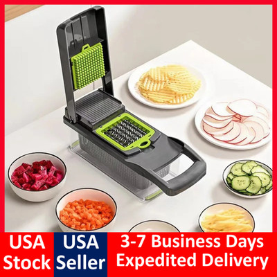 NEW 15 in1 Fruit Vegetable Slicer Cutter Food Onion Veggie Dicer Chopper Kitchen