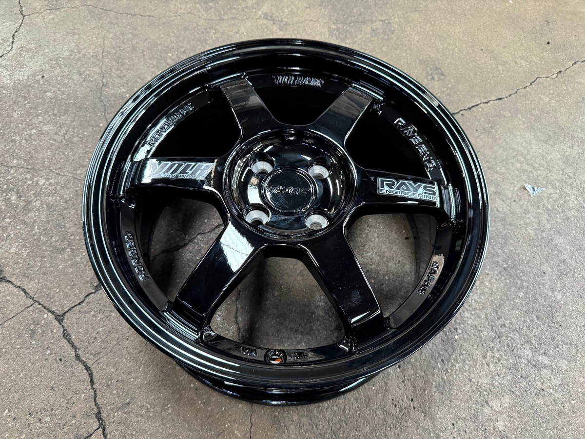 NEW (4 Wheels) 16x7 ET40 AOW TE37 GLOSS BLACK 4x100 Fit HONDA