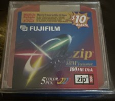 Fujifilm 100MB Zip Disk - Pack of 5 NOS 5 Colors Sealed Box