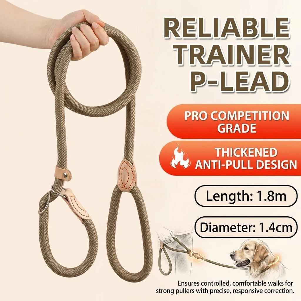 Heavy Duty Dog Slip Lead No Pull Training Leash Long Thick Pet Walking Rope