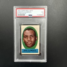 1963 Topps Peel-Offs Roberto Clemente Blank Back PSA 3 POP 9