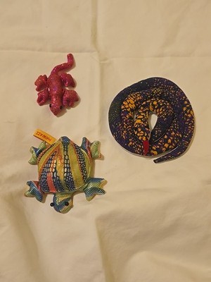 Vintage 1990s Y2K Weighted Sand Filled Snake , Frog, Gecko Lot Of 3 Fast Ship