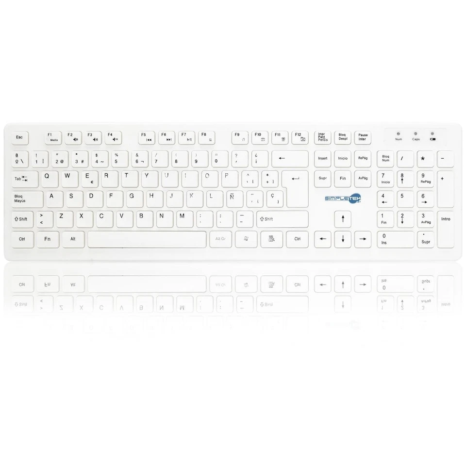 Wireless Mouse And Keyboard Kit Spanish ES QWERTY White Set M&K Spanish - Image 2 of 4